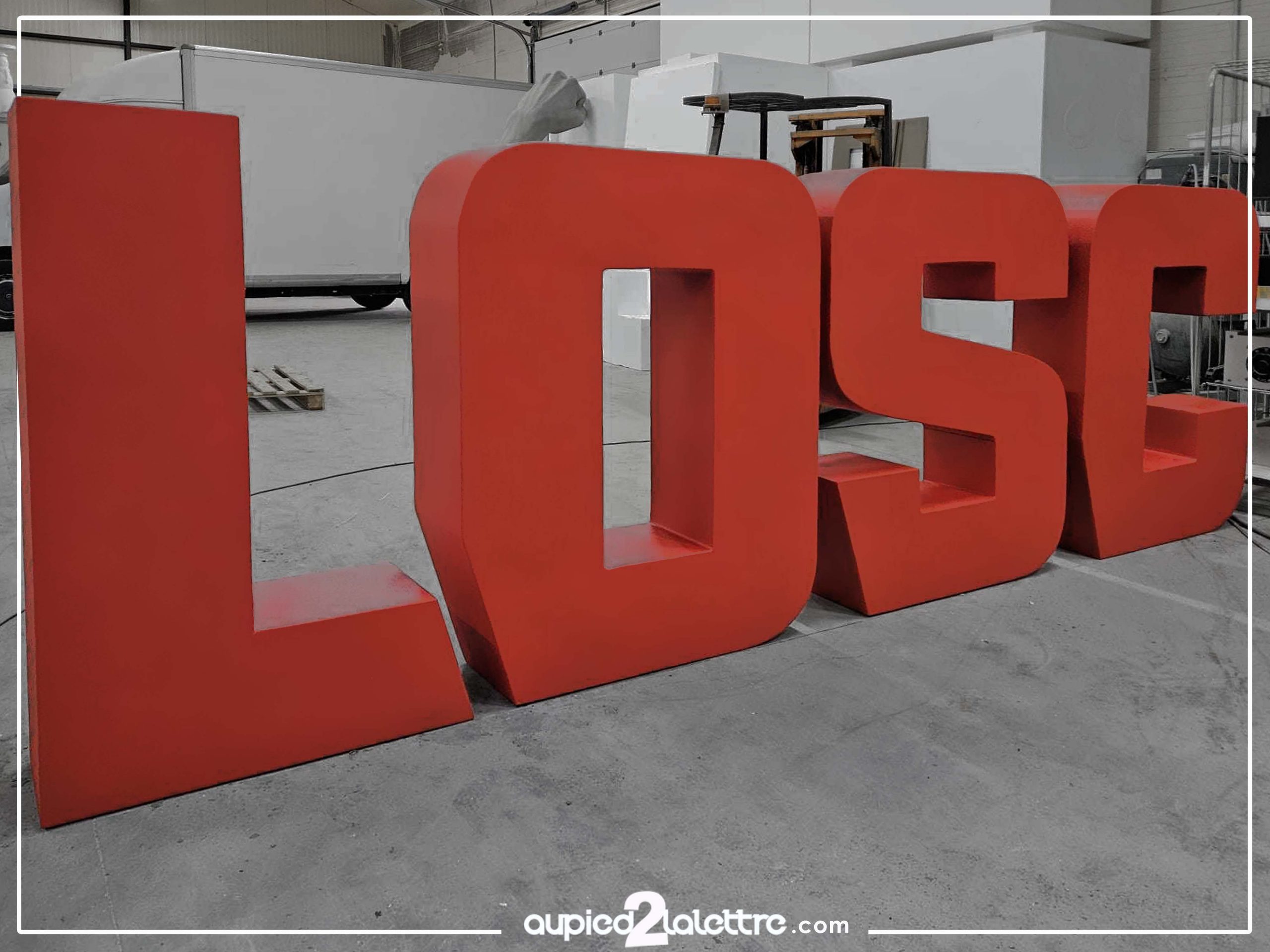 Lettres en résine LOSC