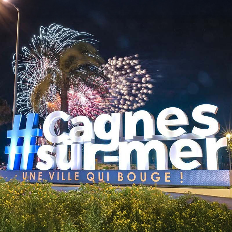 Lettres urbaines #CAGNES SUR MER matériaux fabrication lettres géantes 3D