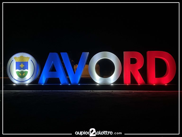 Lettres lumineuse ville AVORD